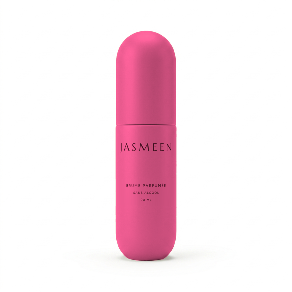 Brume parfumée Jasmeen Musc blanc, flacon rose 90 ml
