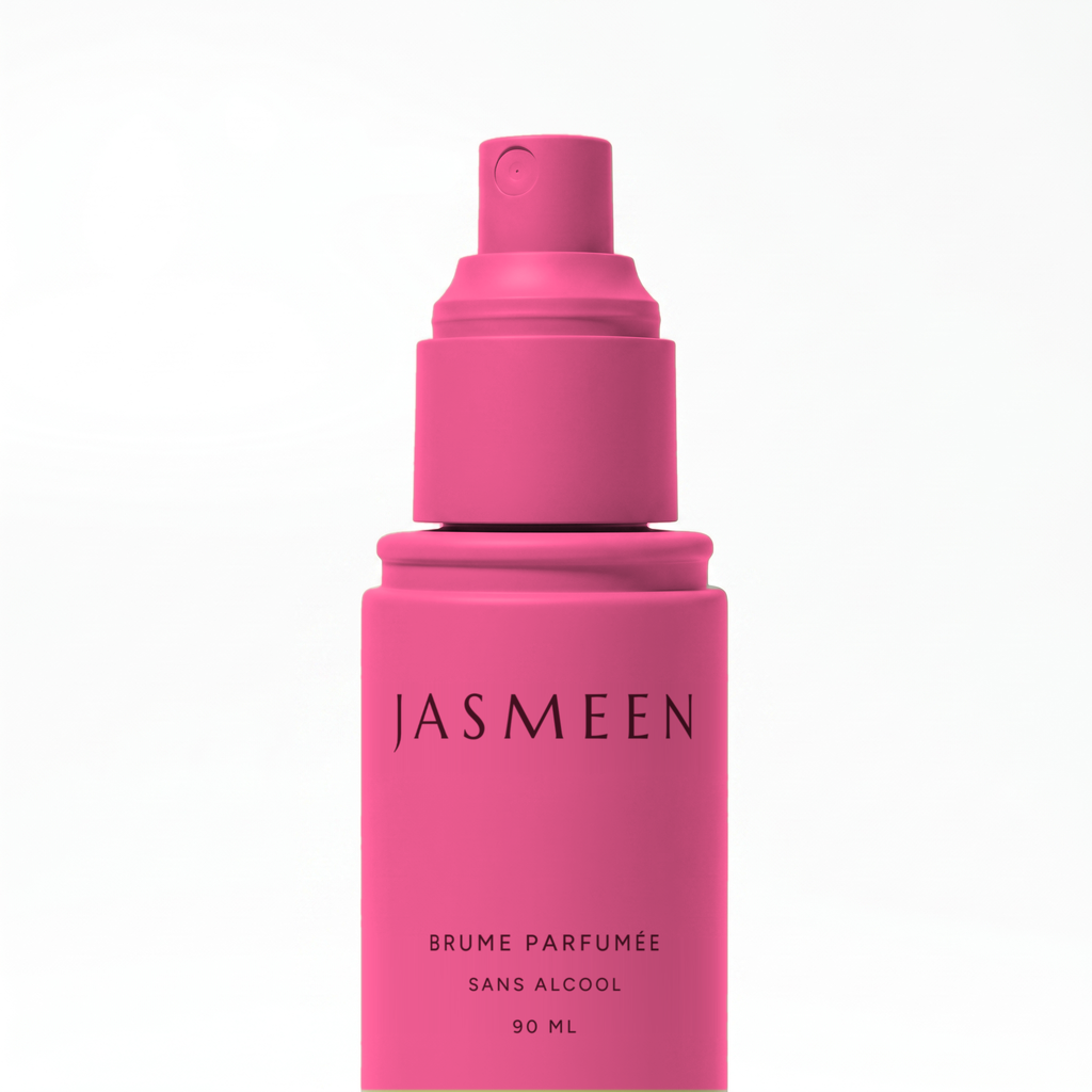 Détail de la pompe de la brume Jasmeen Musc blanc