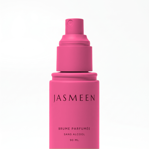 Détail de la pompe de la brume Jasmeen Musc blanc