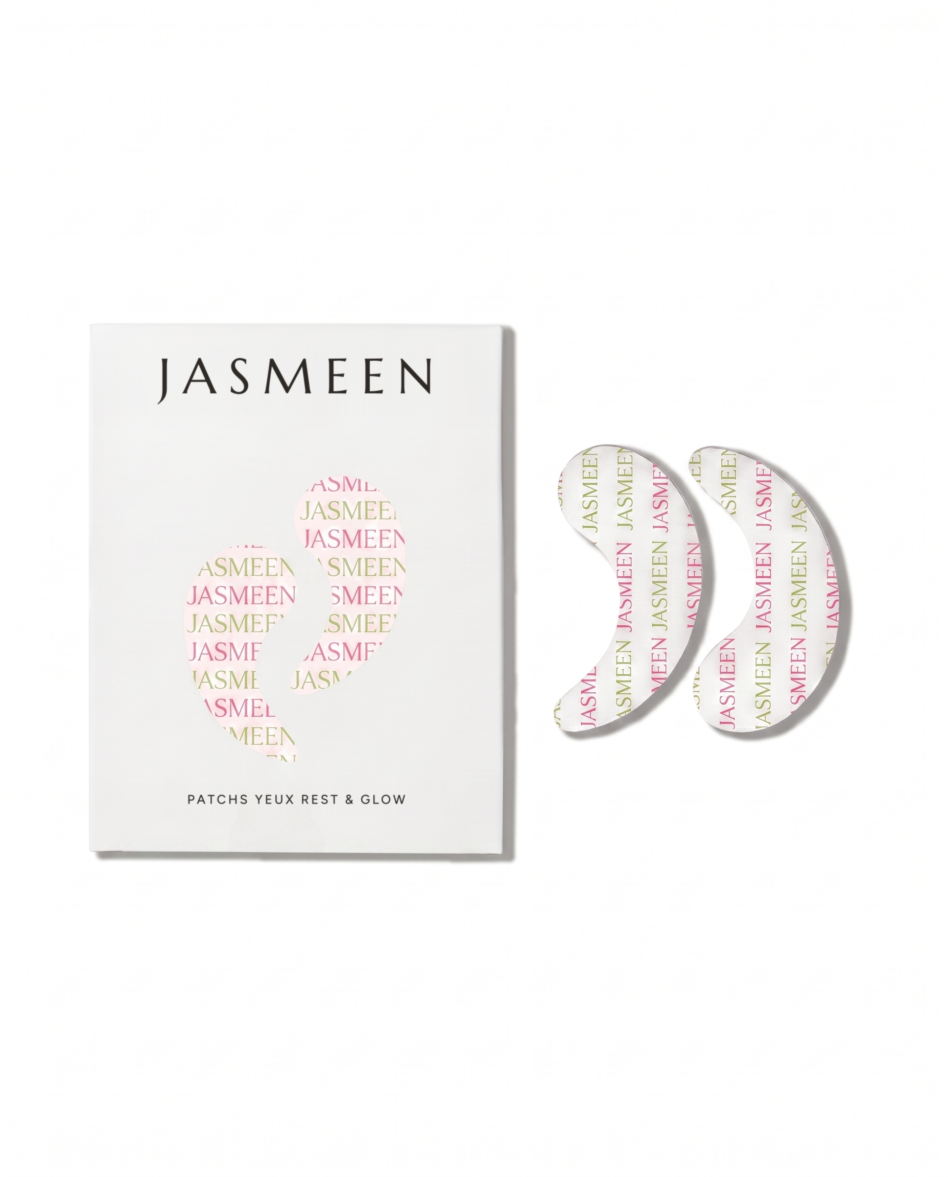 Patchs yeux Jasmeen Rest & Glow, étui vert et rose
